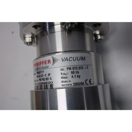 Pfeiffer Tc600 Turbo Molecular Stainless 24/48/72/140V-Dc Vacuum Pump TMU-071 P DN 63 CF-F